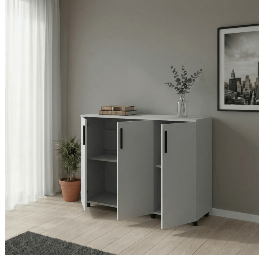 Комод Doros Торн Сірий 3 ДСП 135х51.6х80 (41510171)