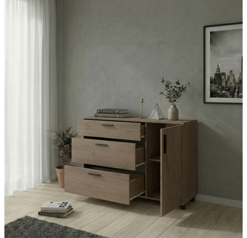 Комод Doros Торн Кремона Канноло 3Ш/1Д 135х51,6х80 (41510177)
