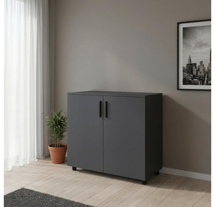 Комод Doros Торн Антрацит 2 ДСП 90х51.6х80 (41510149)