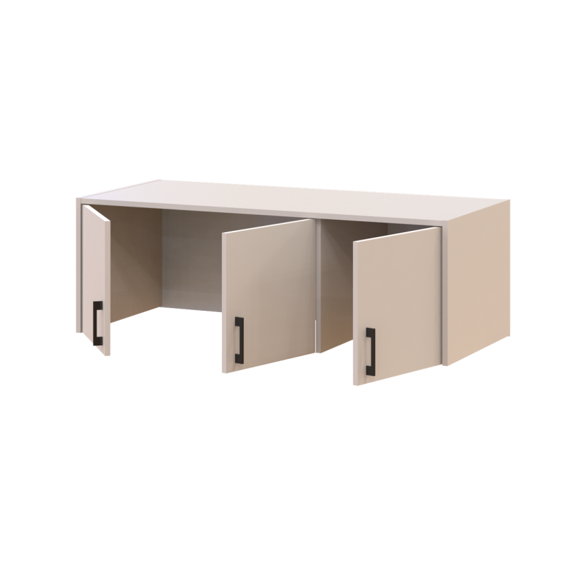 Антресоль Doros Ронди Кашемир 3 ДСП 121х52х41 (80738476)