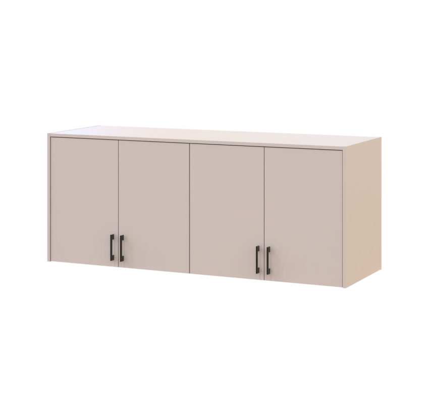 Антресоль высокая Doros Ронди Кашемир 4 ДСП 160х52х65 (80738490)