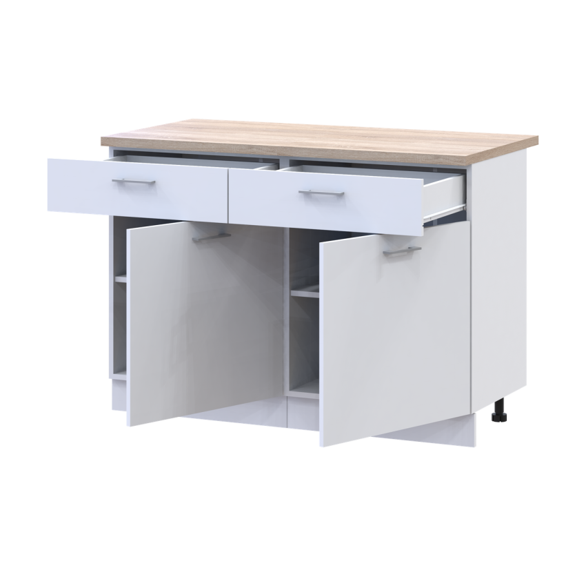 Кухонный гарнитур Doros Лея с ящиками Белый ДСП/Ящики 120х56х82 (42005439)