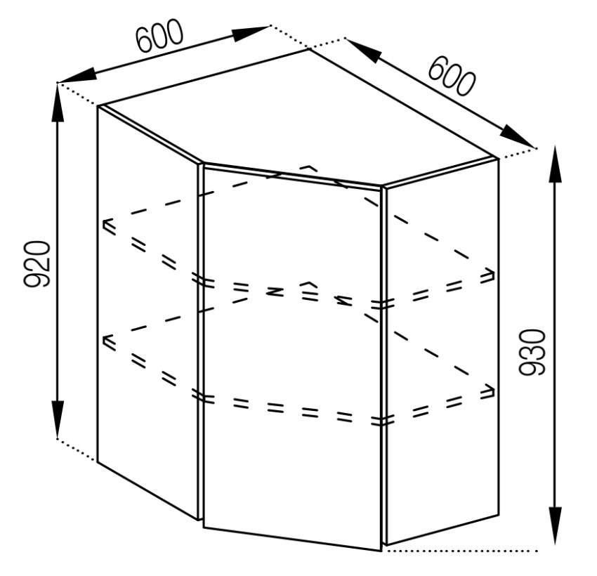 В60х60 (h-920) кухня Софи